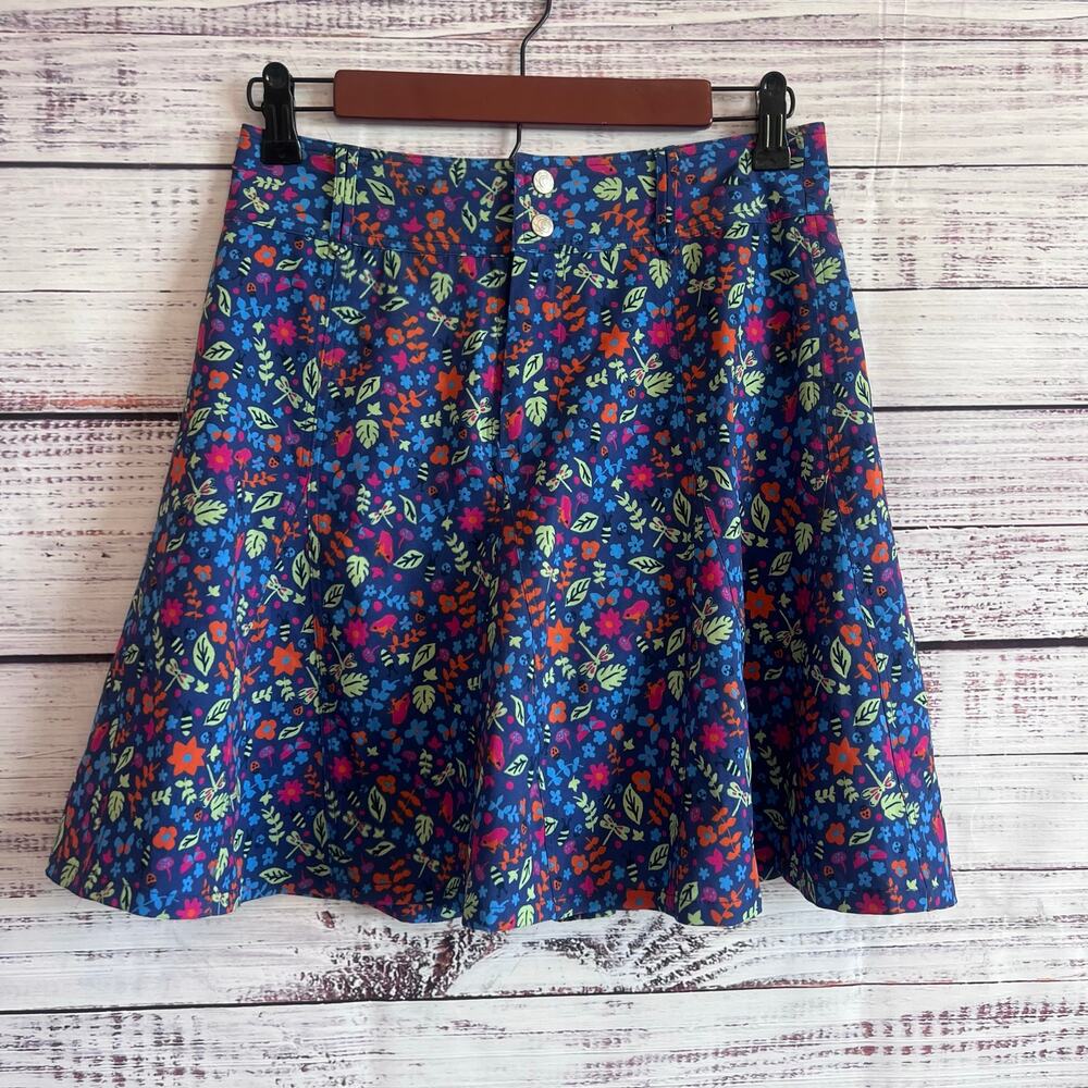 Sahalie Skater Skort Active Mini Skirt Whimsical Forest Fairy Dragonfly Print 4